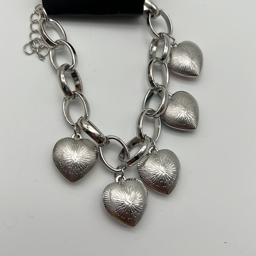 Candy Heart Charmer -Multi Color Hearts Charm Bracelet / Anklet - Picture 3 of 5